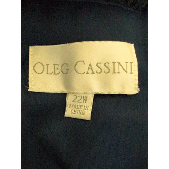 Oleg Cassini Formal Evening Dress 22W Rosette Sequin Glam Mother Bride Elegant - Picture 6 of 8